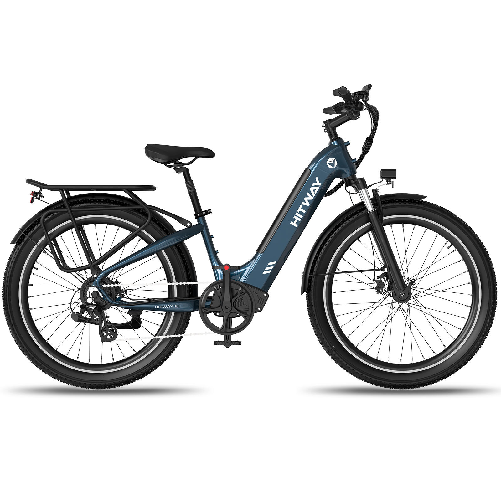 Elektrische stadsfiets 26*3,0", bereik 80-150 km, lage instap, BK16 2/7