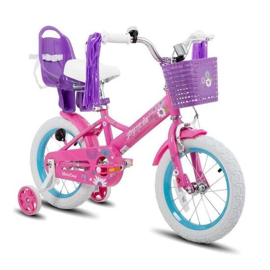 Enfant Cyclisme Vélo 14" Stabilisateurs Siège Poupée Panier - Little Daisy
