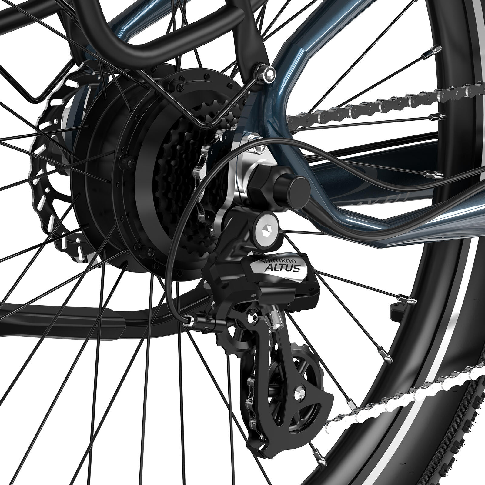 Elektrische stadsfiets 26*3,0", bereik 80-150 km, lage instap, BK16 4/7