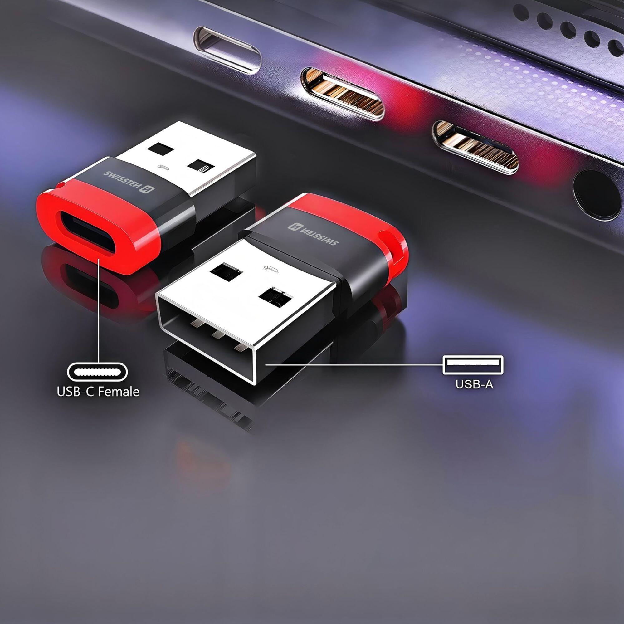 SWISSTEN DataGuard Bloqueador de Dados USB-A para USB-C 3/7