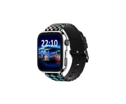 SaveWatch Plus 2 Boîtier argenté Bracelet Silicone Loop