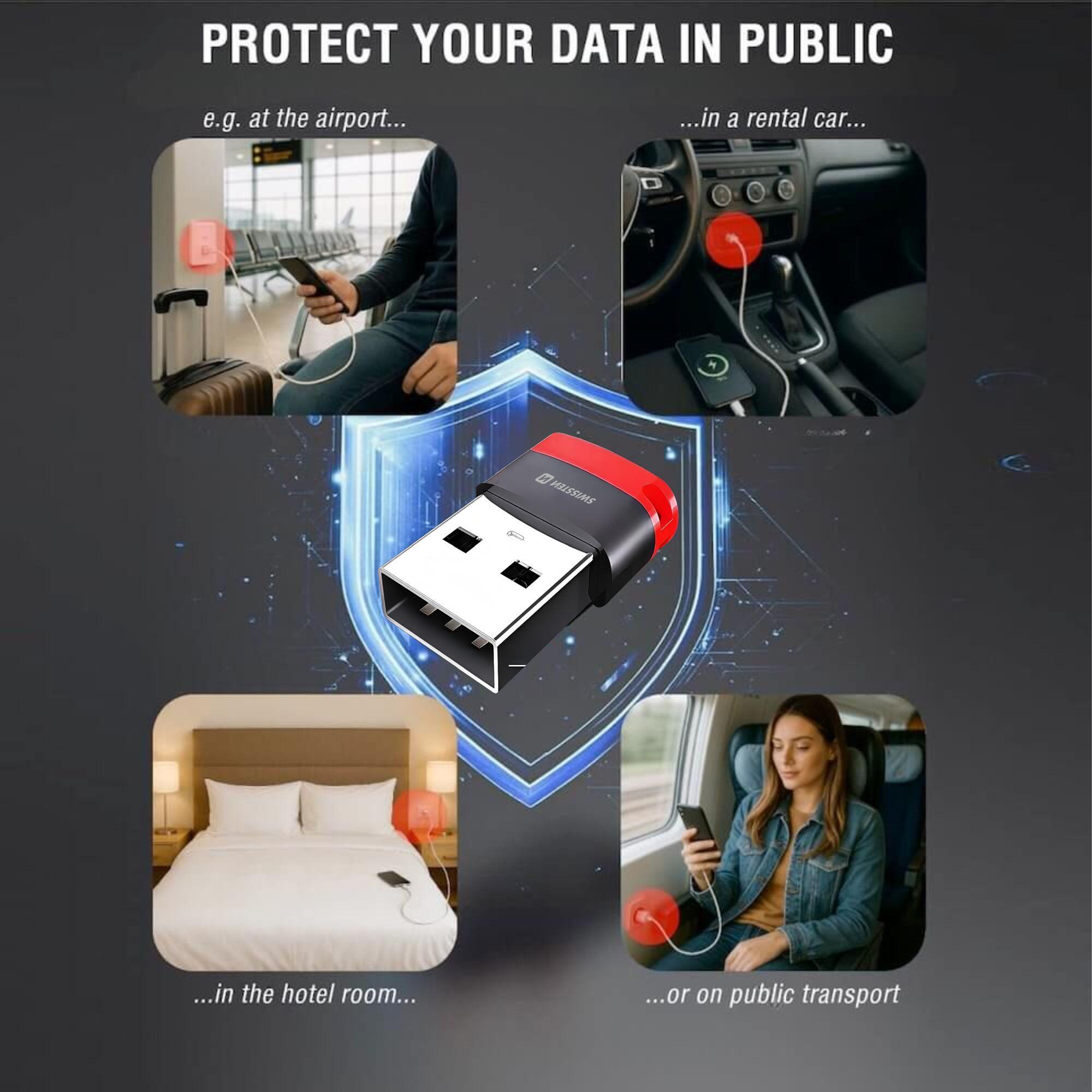 SWISSTEN DataGuard Bloqueador de Dados USB-A para USB-C 6/7