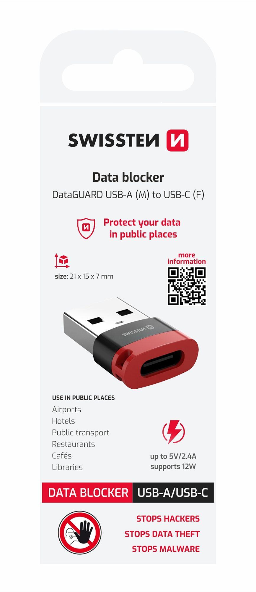 SWISSTEN DataGuard Bloqueador de Dados USB-A para USB-C 7/7
