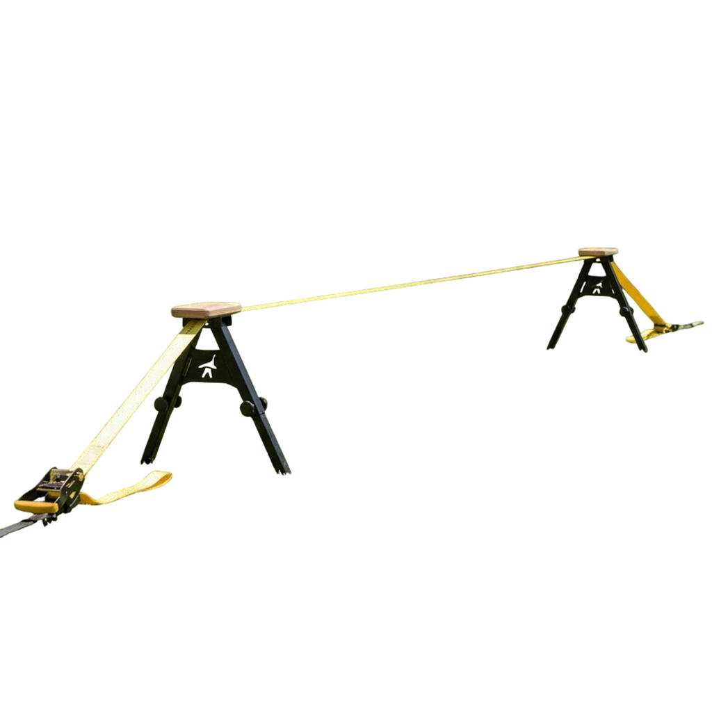 Gibbon SlackYard Slackline System – Garden Setup, Drill Install, No Trees
