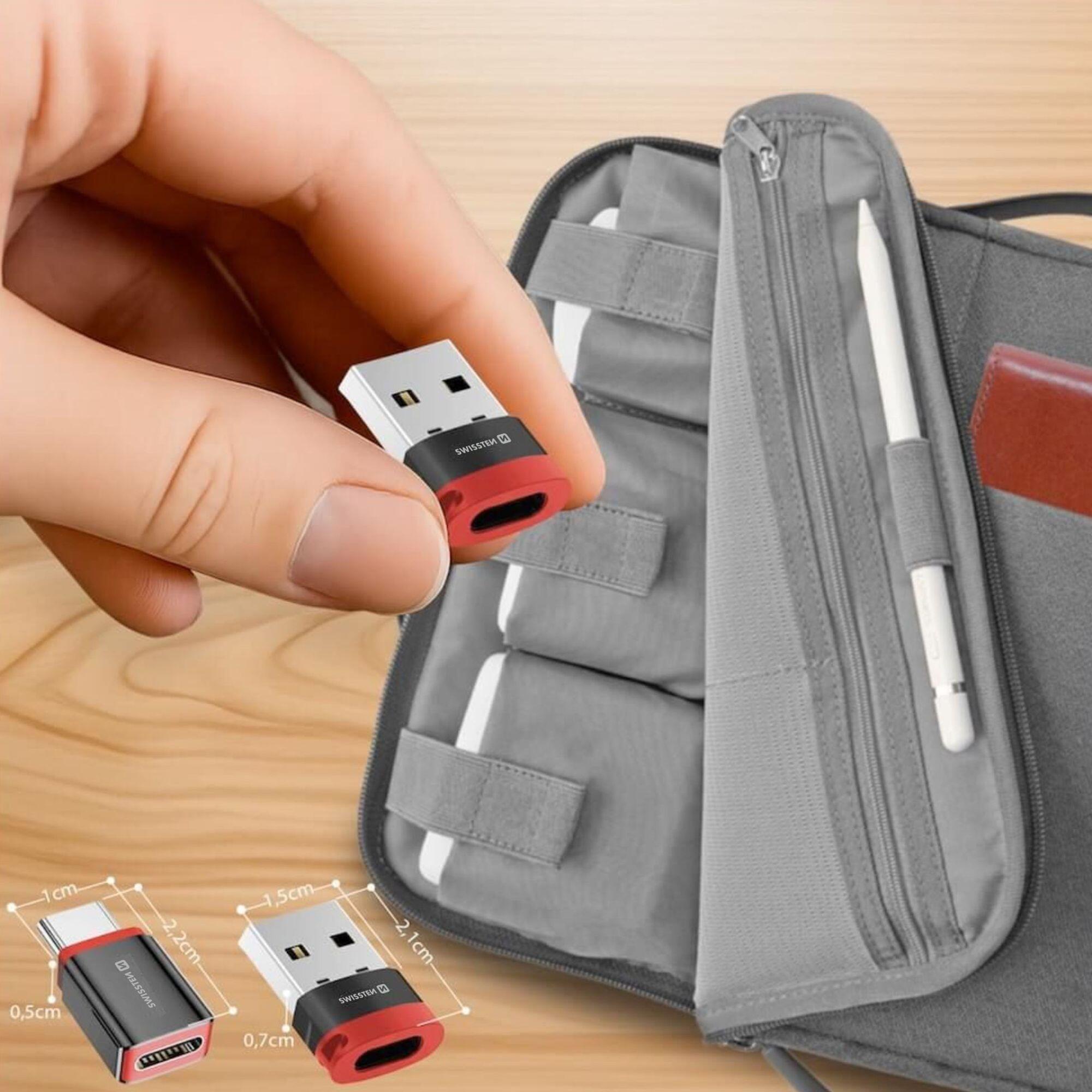 SWISSTEN DataGuard Bloqueador de Dados USB-A para USB-C 4/7