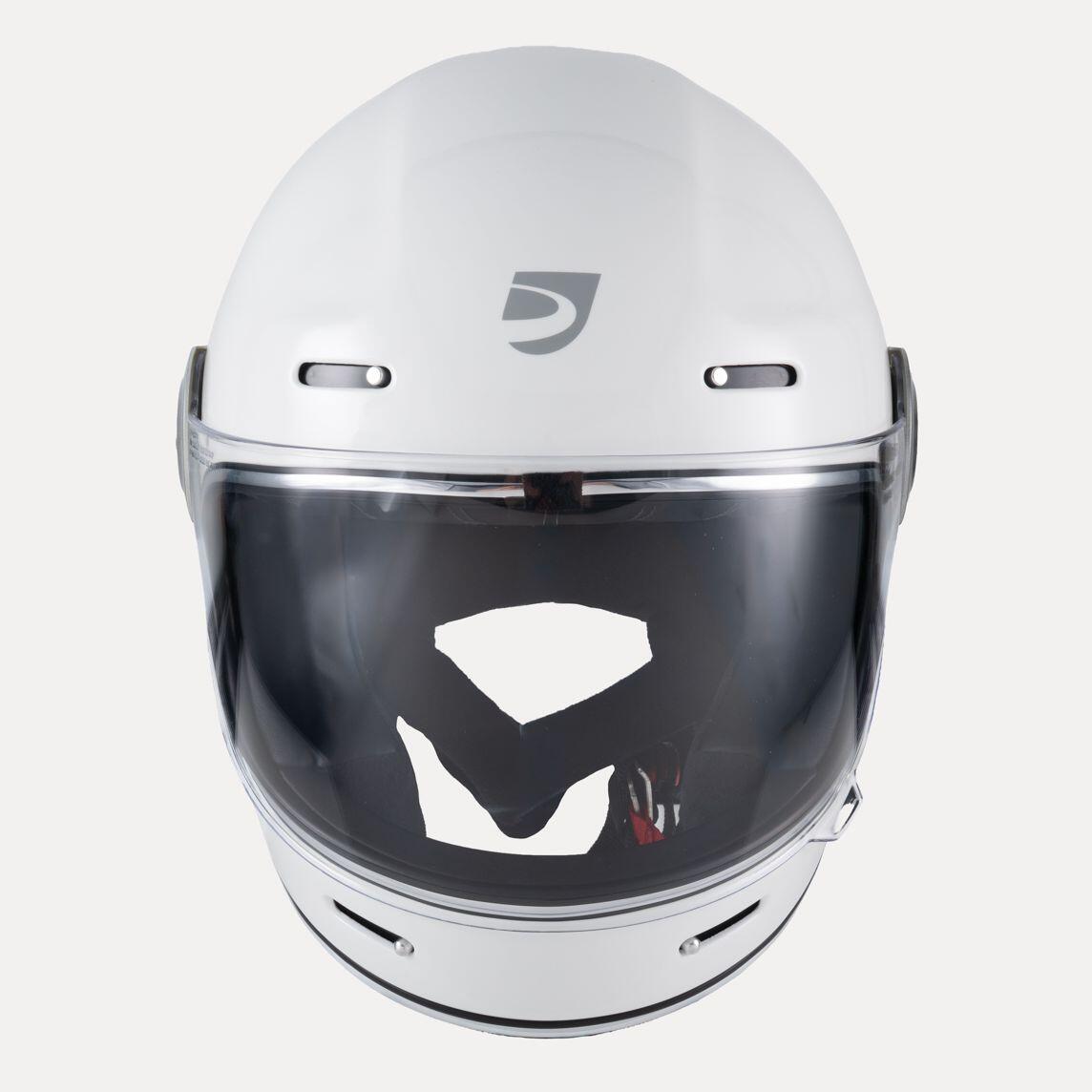 MOTOBLOUZ Casque Intégral TANNEN GLOSSY Full white | ECE 22.06 5/7