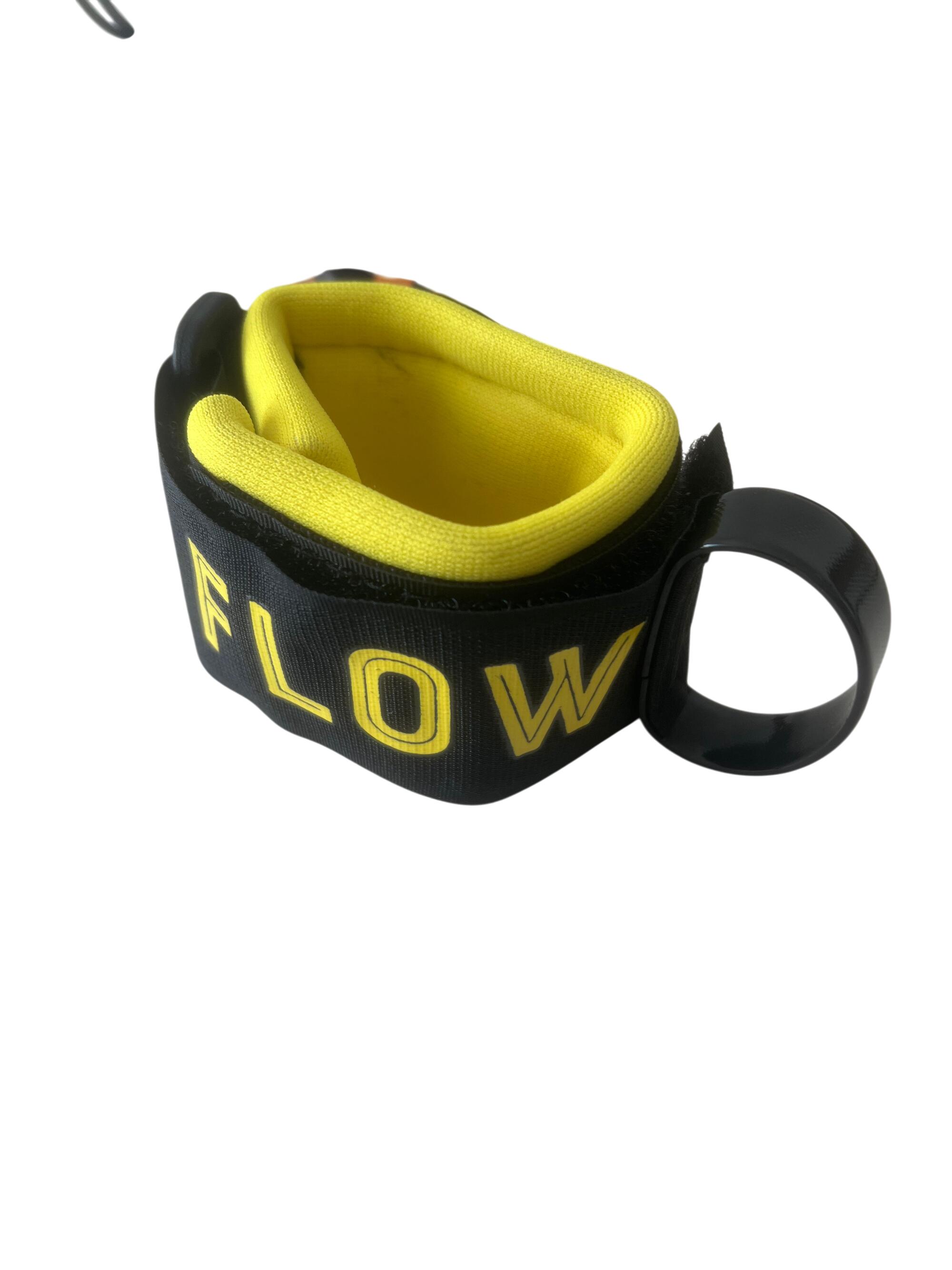 Leash bodyboard 7 mm, muñeca, ultraligero, negro/amarillo 3/4