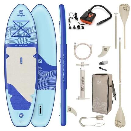 Pack Paddle Gonflable Airgliss Moon 11.0 + Pompe Électrique