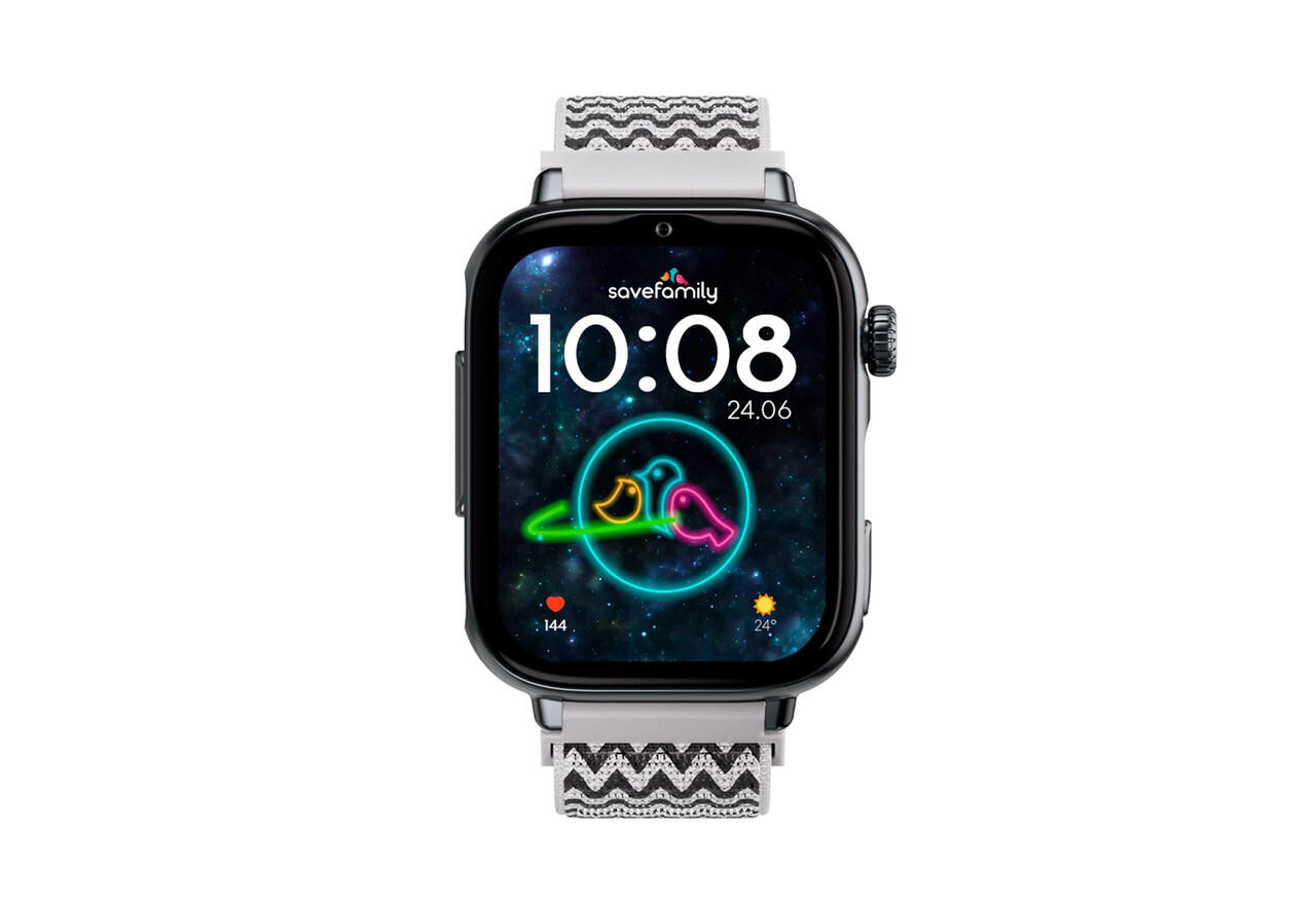 SaveWatch Plus 2 Boîtier noir Bracelet Tissu Zig Zag 2/6