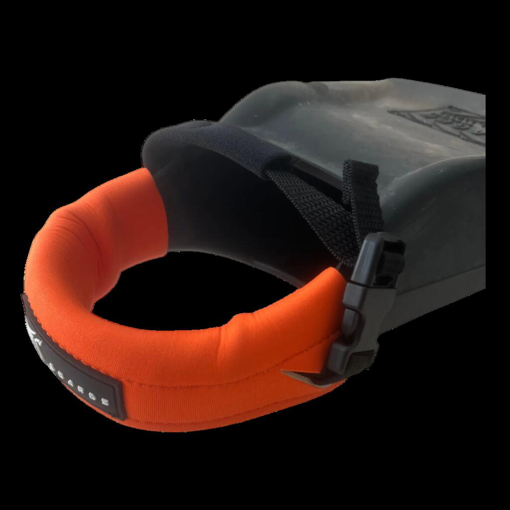 GT orange neoprene flipper leash