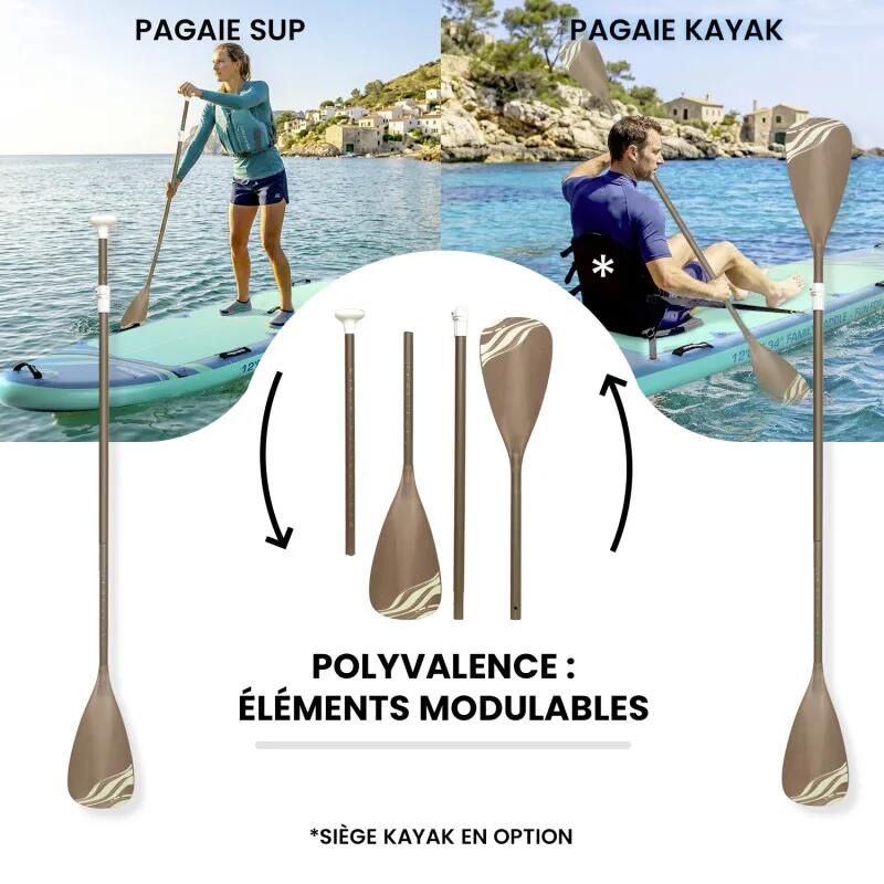 Kompletny zestaw dmuchanego paddle-kajaka WOW Beacher 12.0 dla 2 osób 2/7