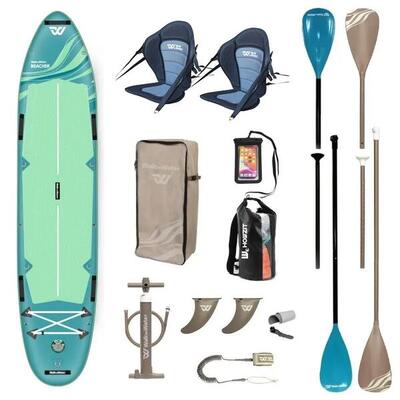 Opblaasbare paddle kajak set wow beacher 12.0 compleet 2 personen