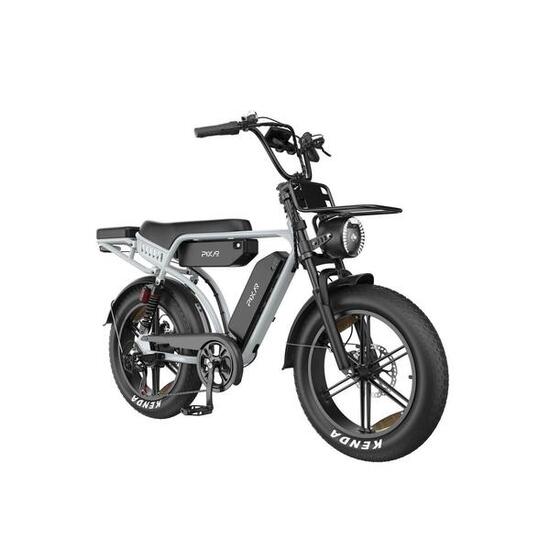 Uniseks E-bike Dubbele Batterij 48V 35Ah Dikke Banden Volledige Vering PIXAR M9