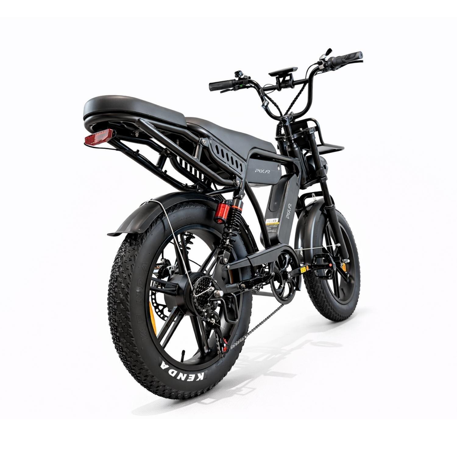 E-Bike Urbana Dupla Bateria 48V 35Ah Pneus Largos Suspensão Total PIXAR M9 4/7