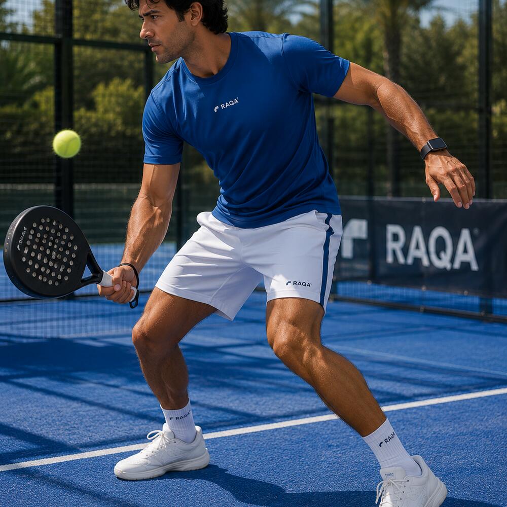 Raqa Court Elite Short Heren — padelshort met stretchstof 3/4