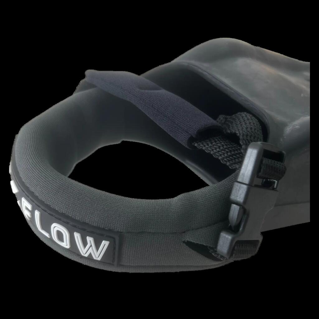 Dark gray neoprene flipper leash