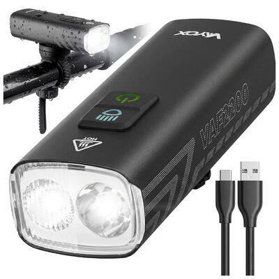 Vayox vaf2200 voorlicht voor de fiets 2200lm oplaadbaar usb-c