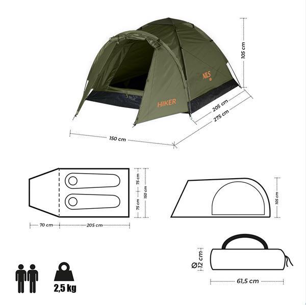 Turistický stan NILS Camp NC6010 Hiker 4/7