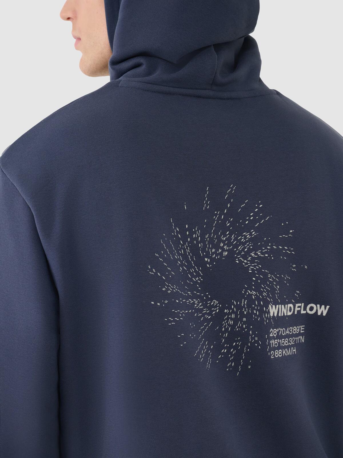 Bluza dresowa nierozpinana z kapturem męska 4F 4FWSS25TSWSM1749 5/7