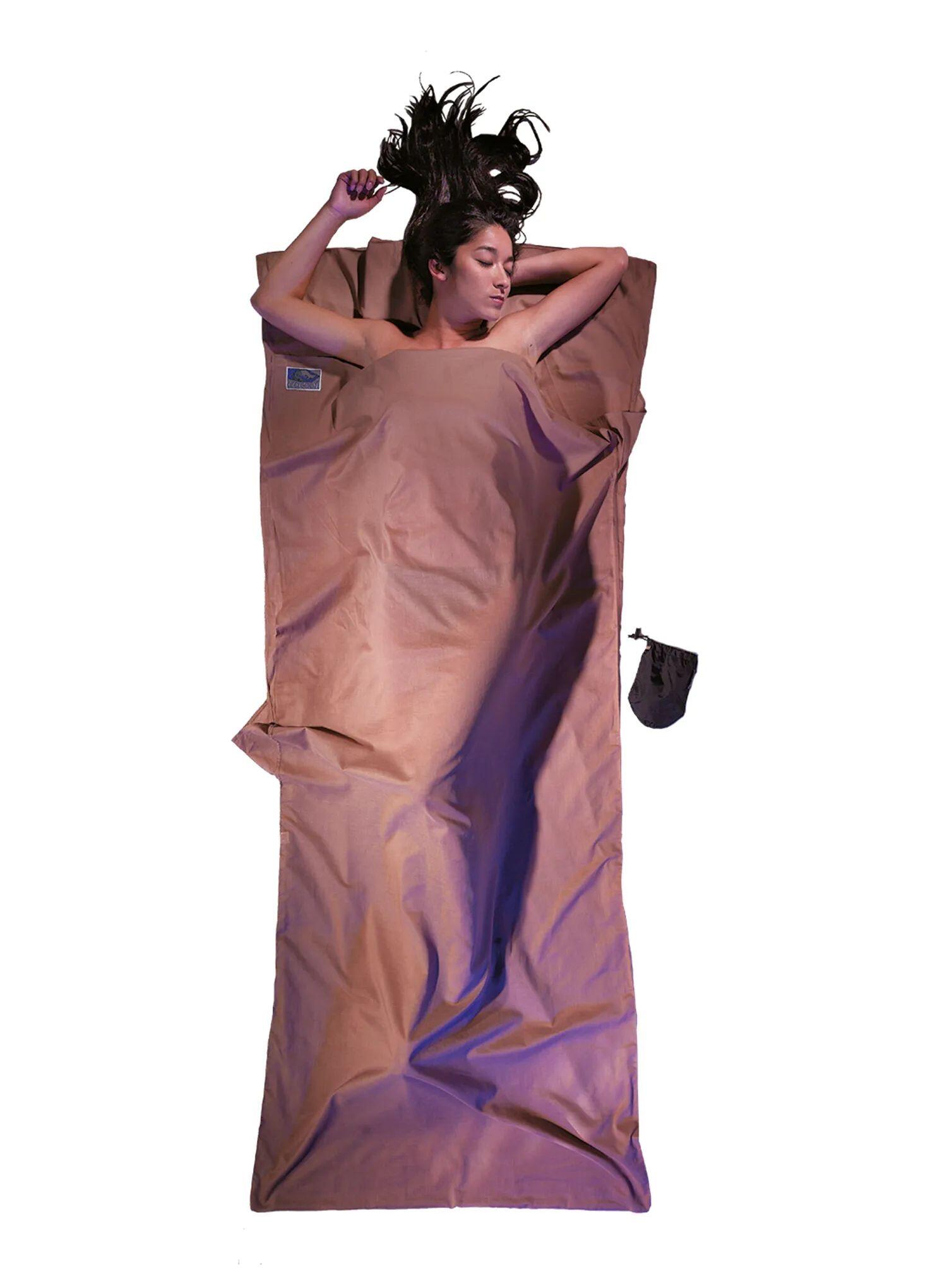 Wkładka do śpiwora Cocoon TravelSheet - Egyptian Cotton - khaki 3/3
