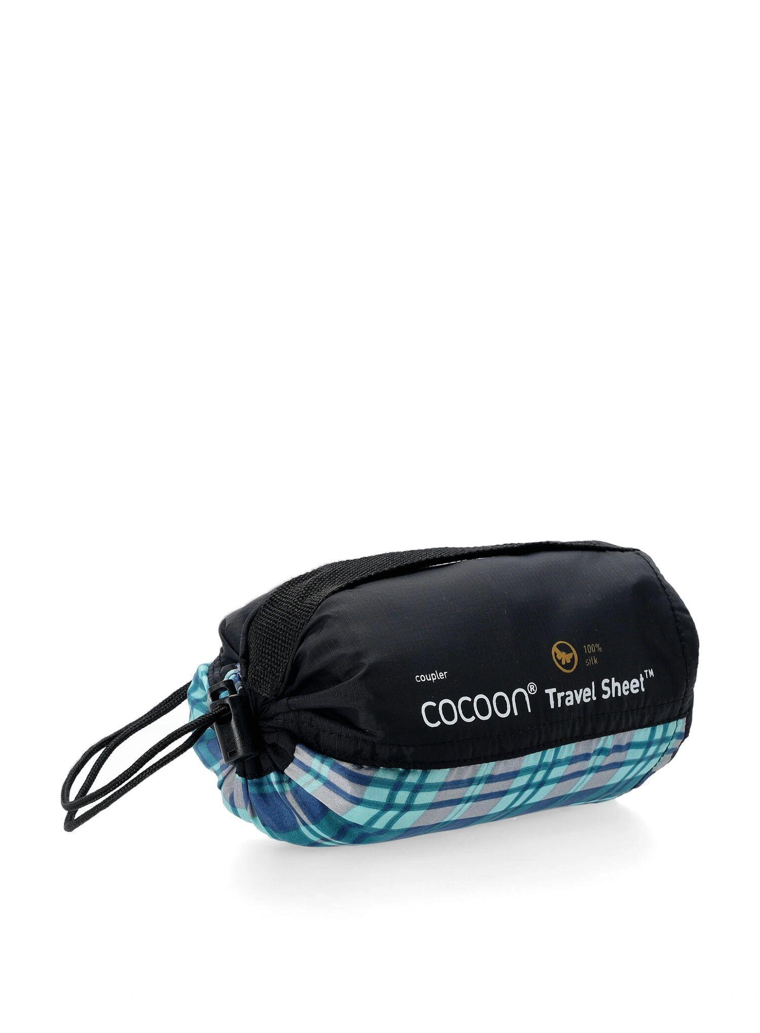 Silk TravelSheet Coupler checked silk 3/4