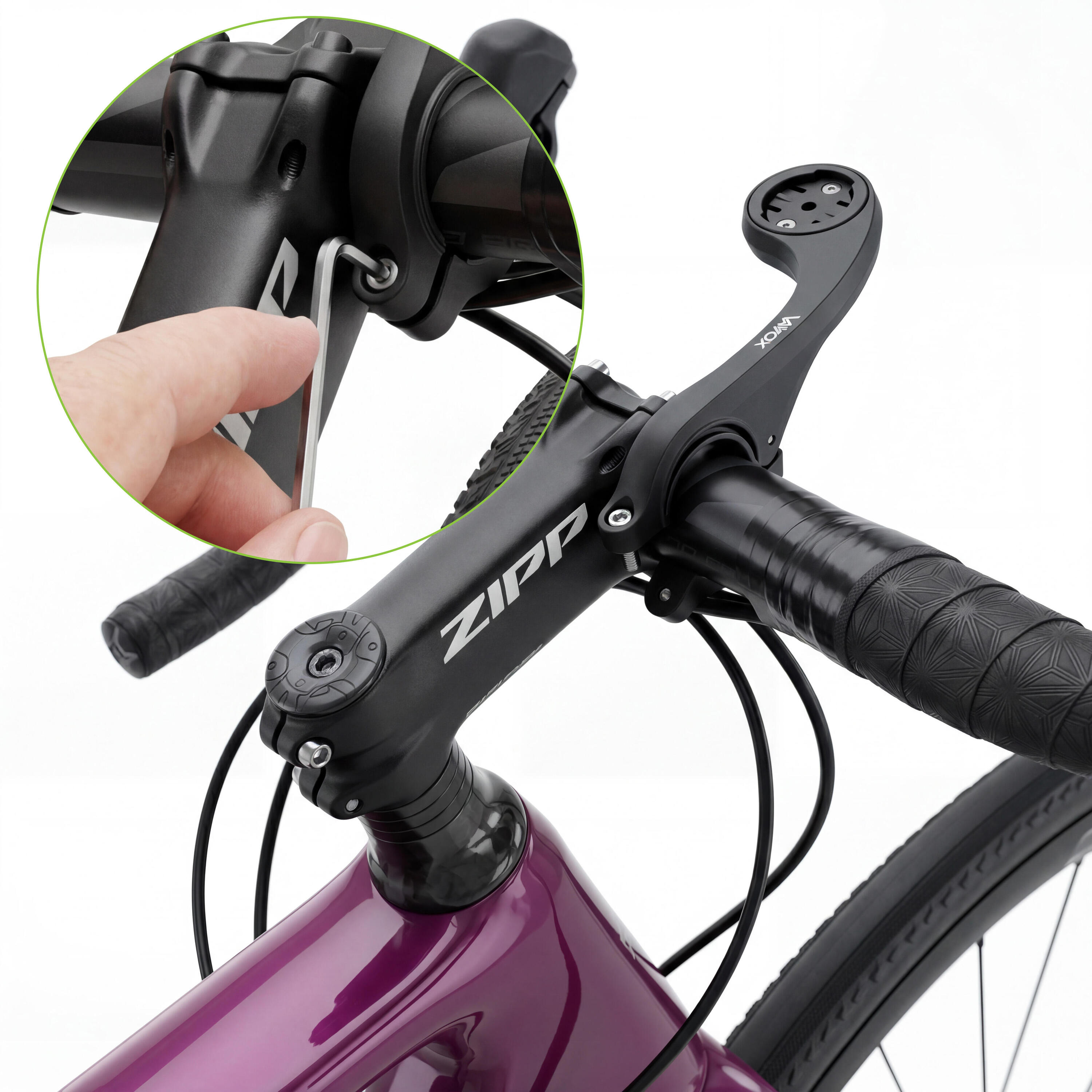 Uchwyt Vayox do licznika rowerowego, nawigacji lampki Vayox / Garmin / Wahoo 3/7