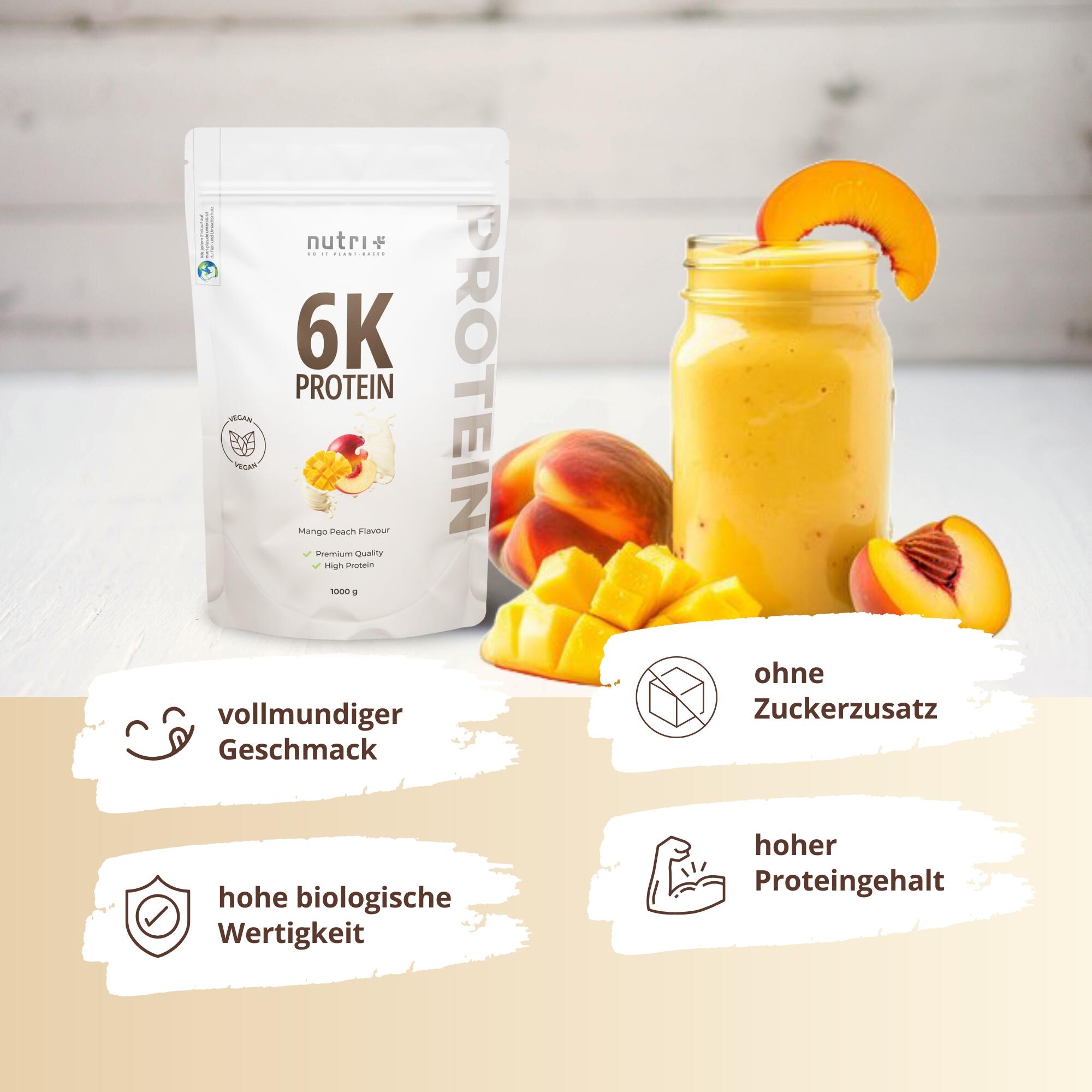 Proteinpulver 6K 1000g - Mango-Peach 3/5