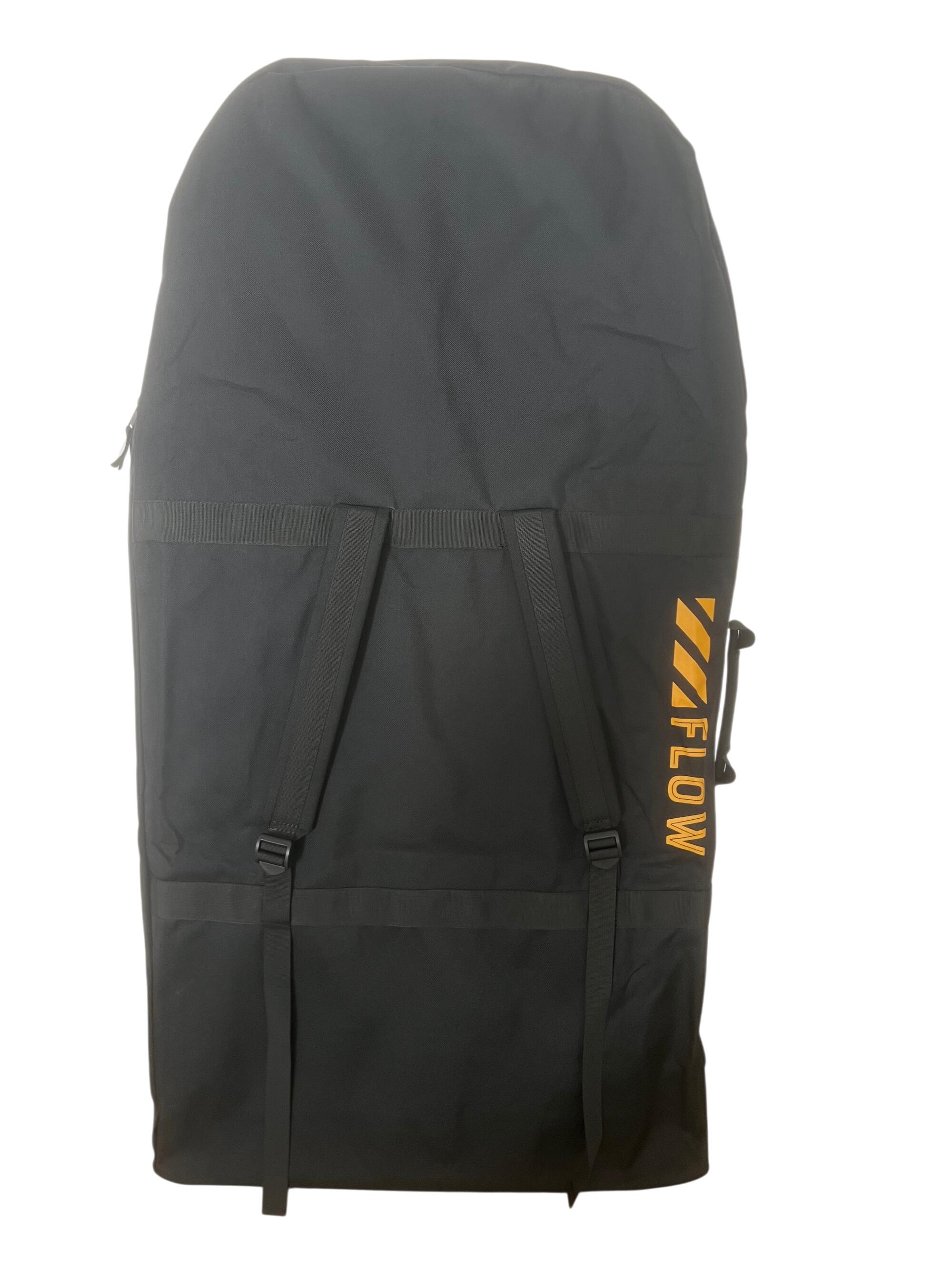 Funda para 2 tablas de bodyboard y aletas negro/naranja 3/4