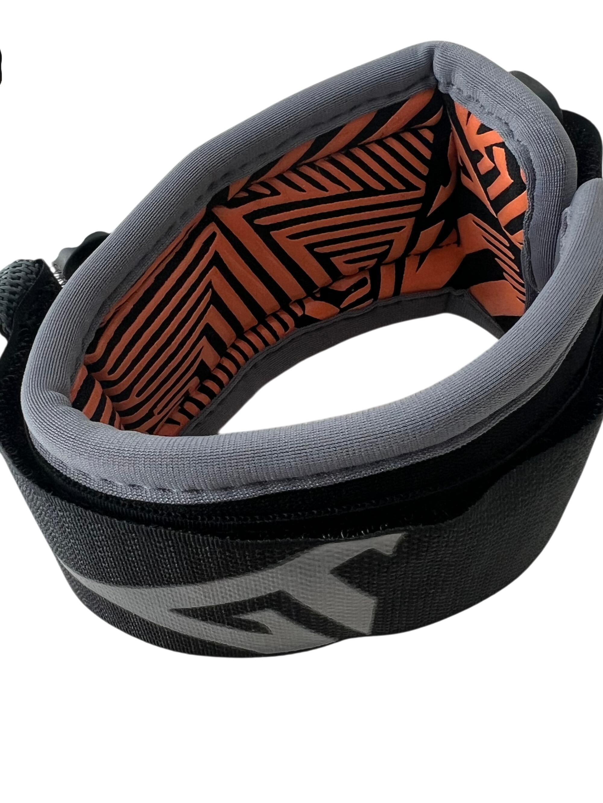 Leash bodyboard 9 mm, ultrarresistente, bíceps, negro/naranja 3/4