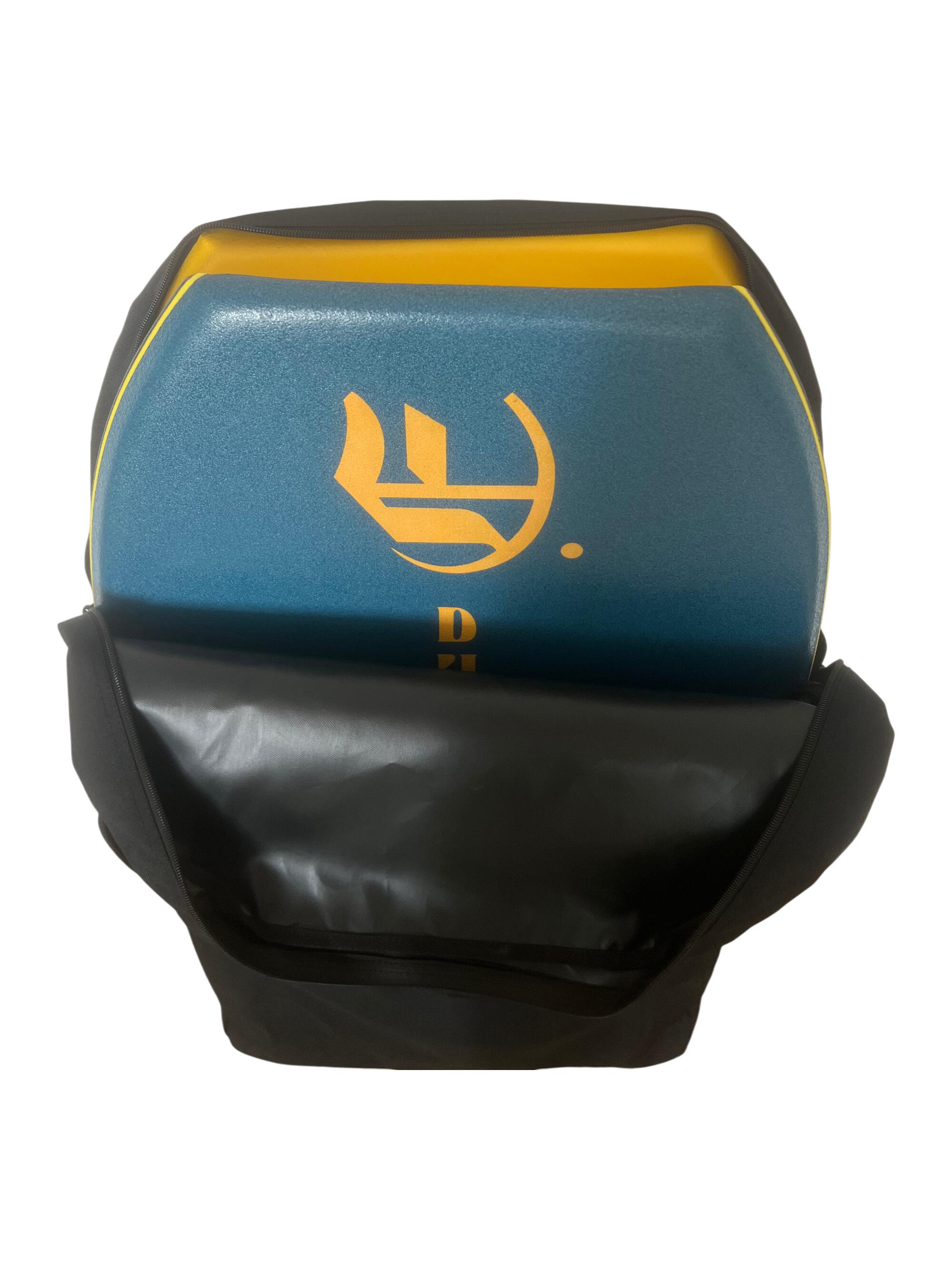Funda para 2 tablas de bodyboard y aletas negro/naranja 2/4