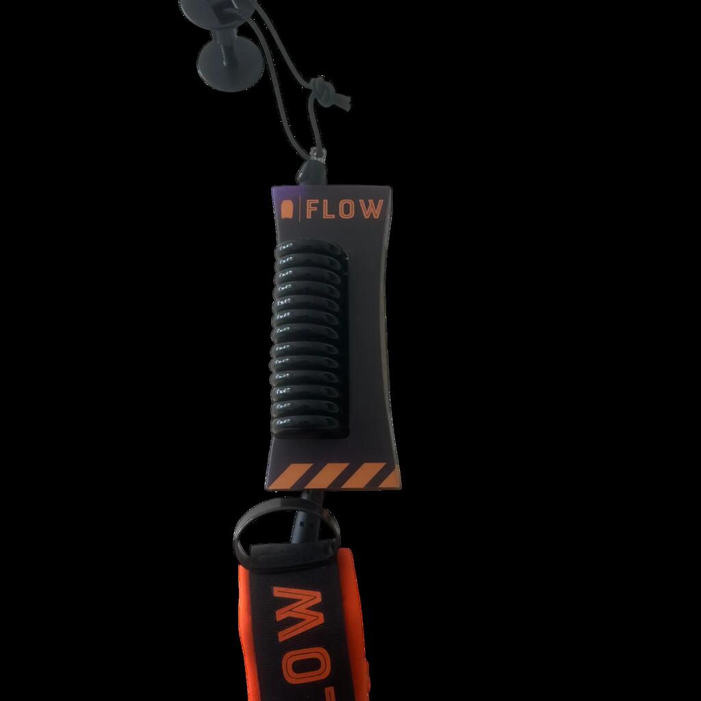 Bodyboard Leash 7mm, Wrist, Ultra-light, Black/Orange