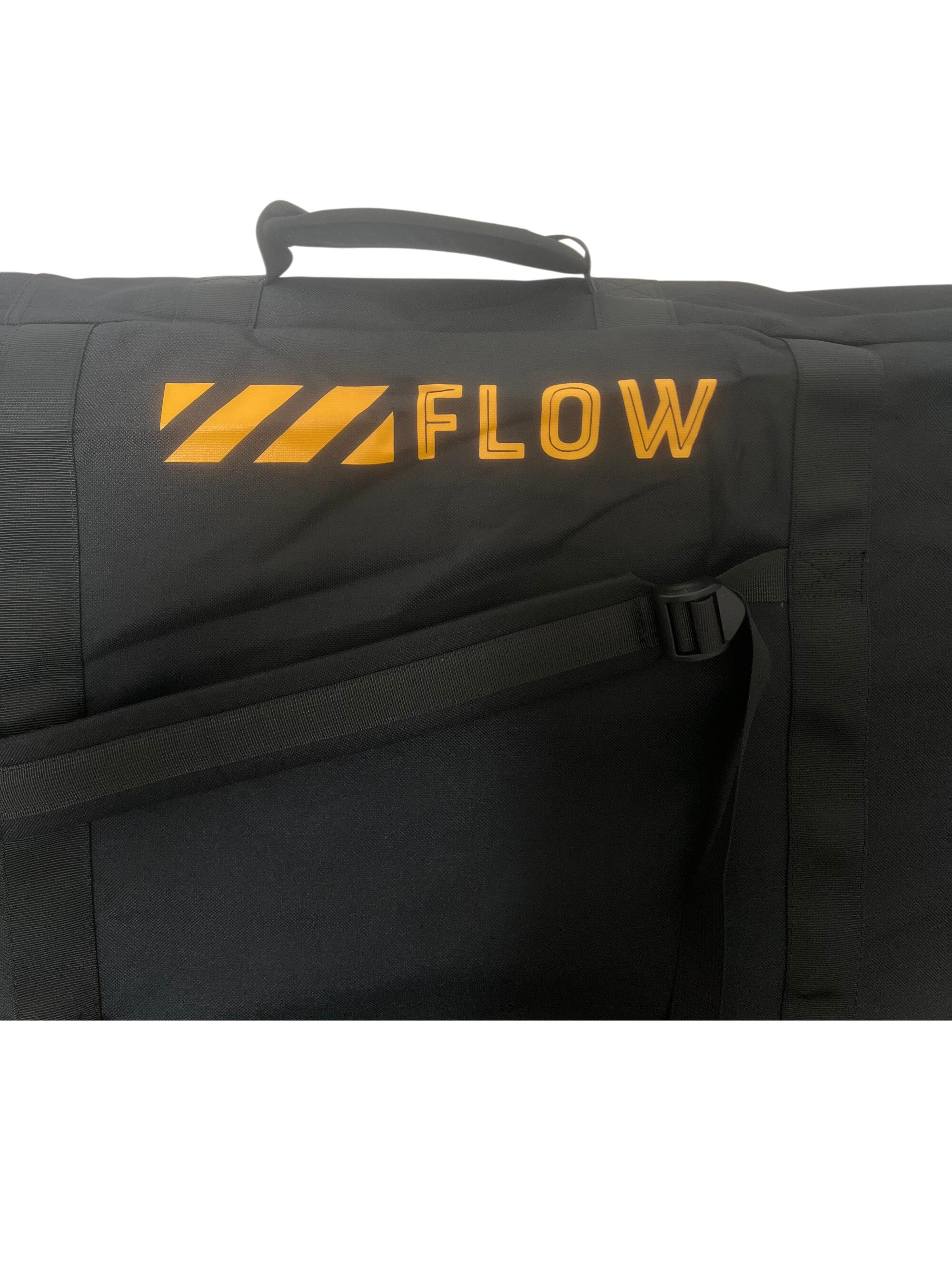 Funda para 2 tablas de bodyboard y aletas negro/naranja 4/4