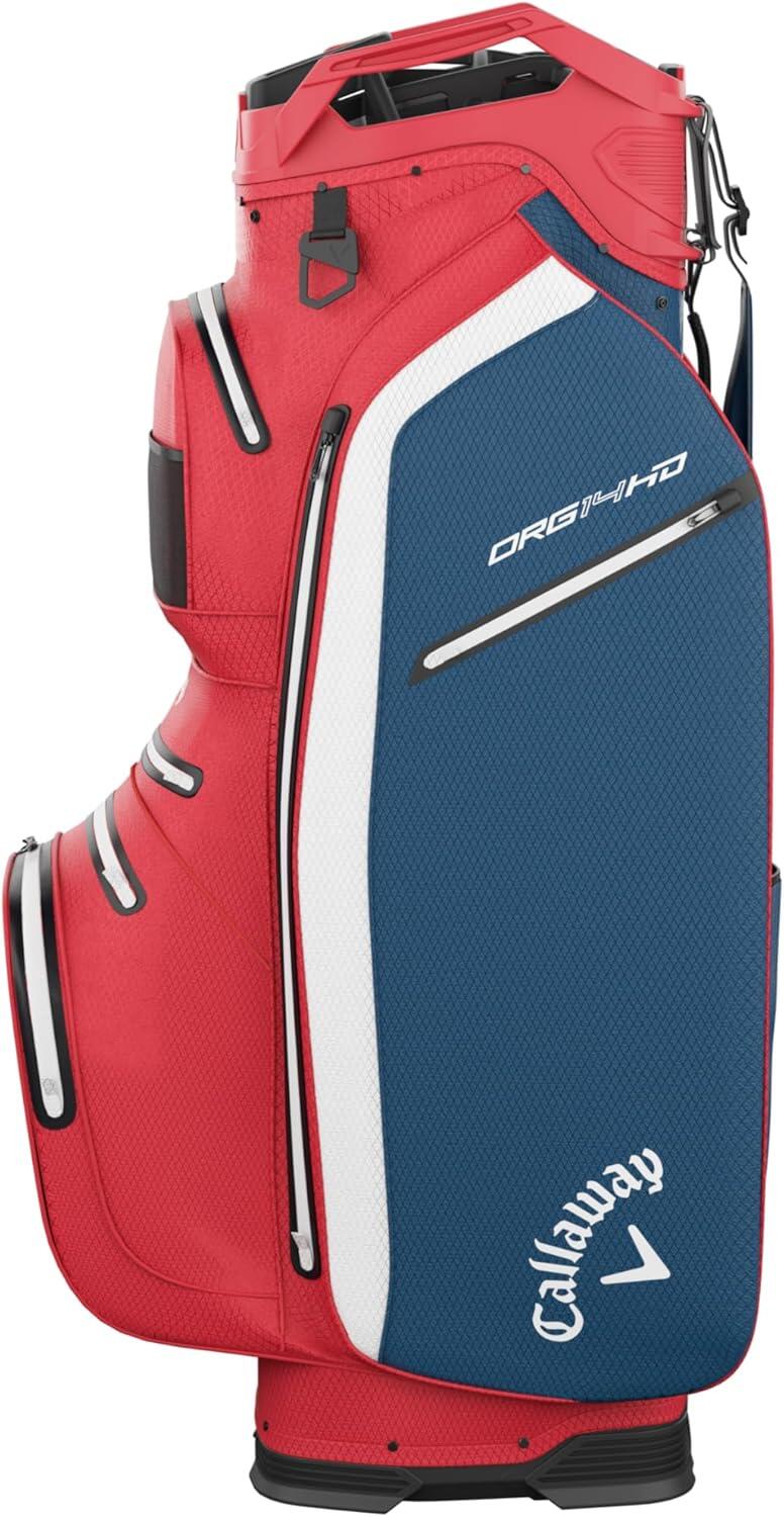 Callaway ORG 14 HD 2026, Bolsa de Golf para Carro, Azul Marino/Rojo 3/5