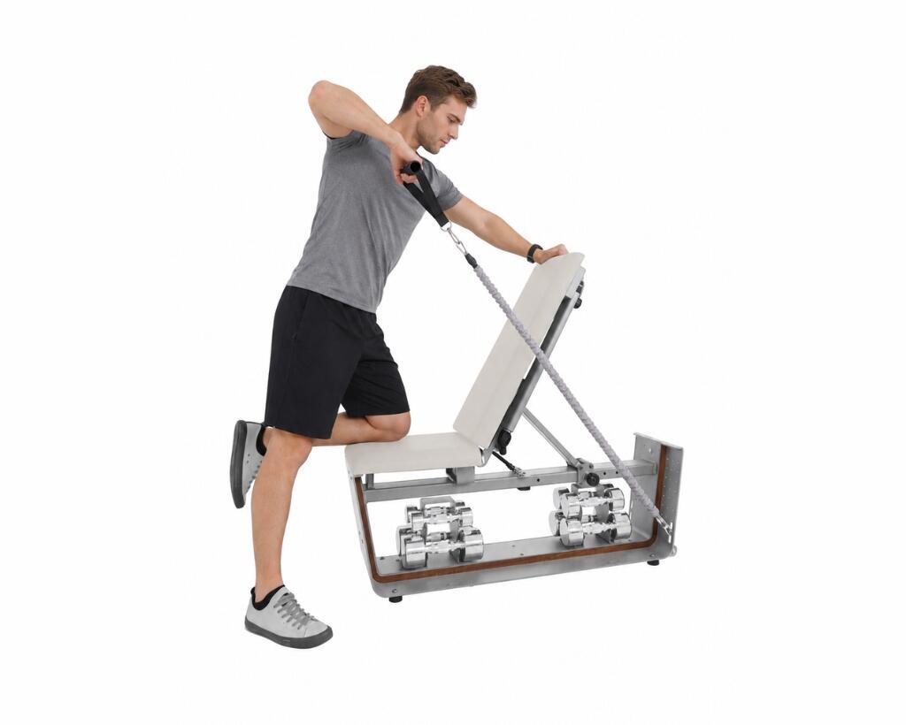 Banco de musculación multifunción de aluminio 4/6