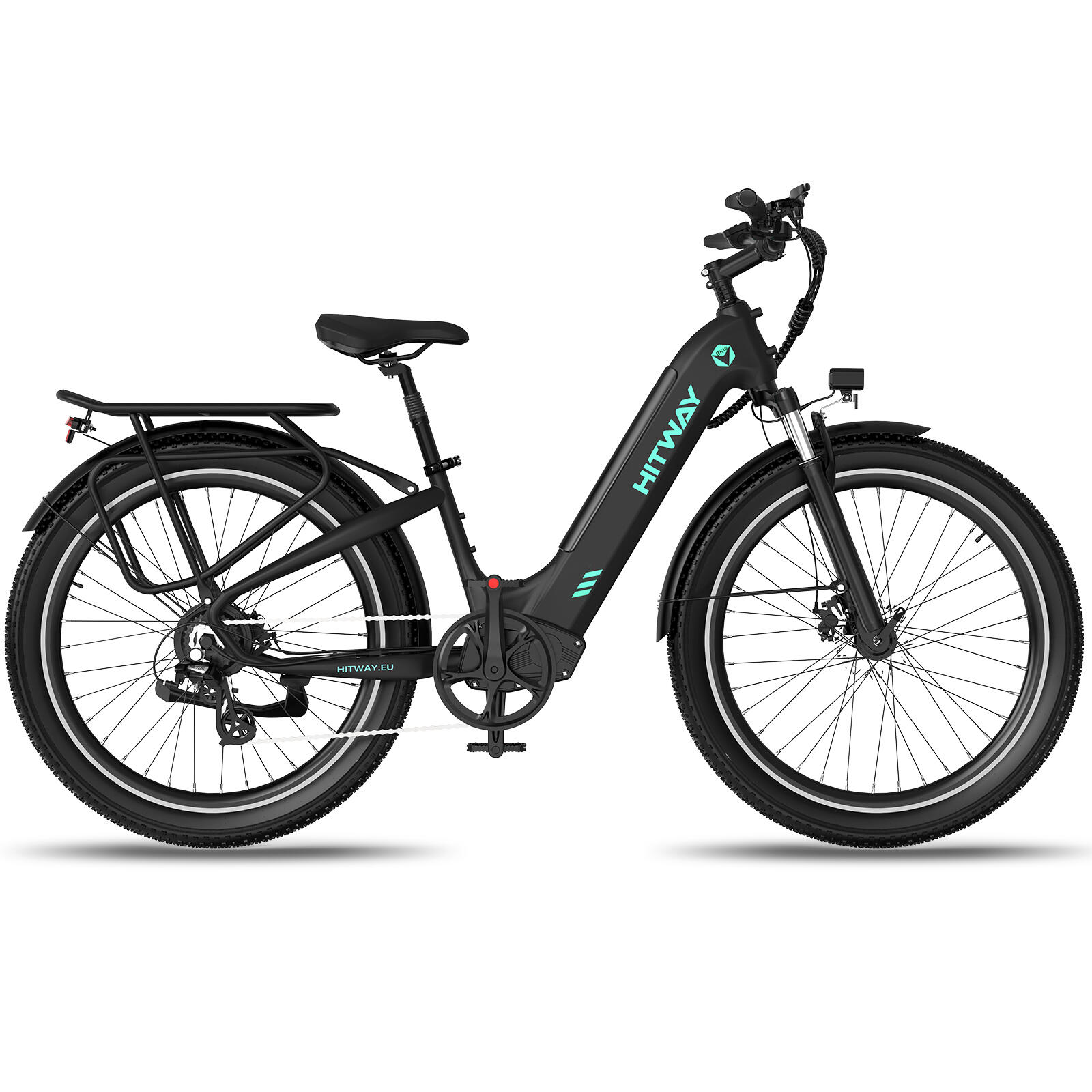 Elektrische stadsfiets 26*3,0", bereik 80-150 km, lage instap, BK16 2/7