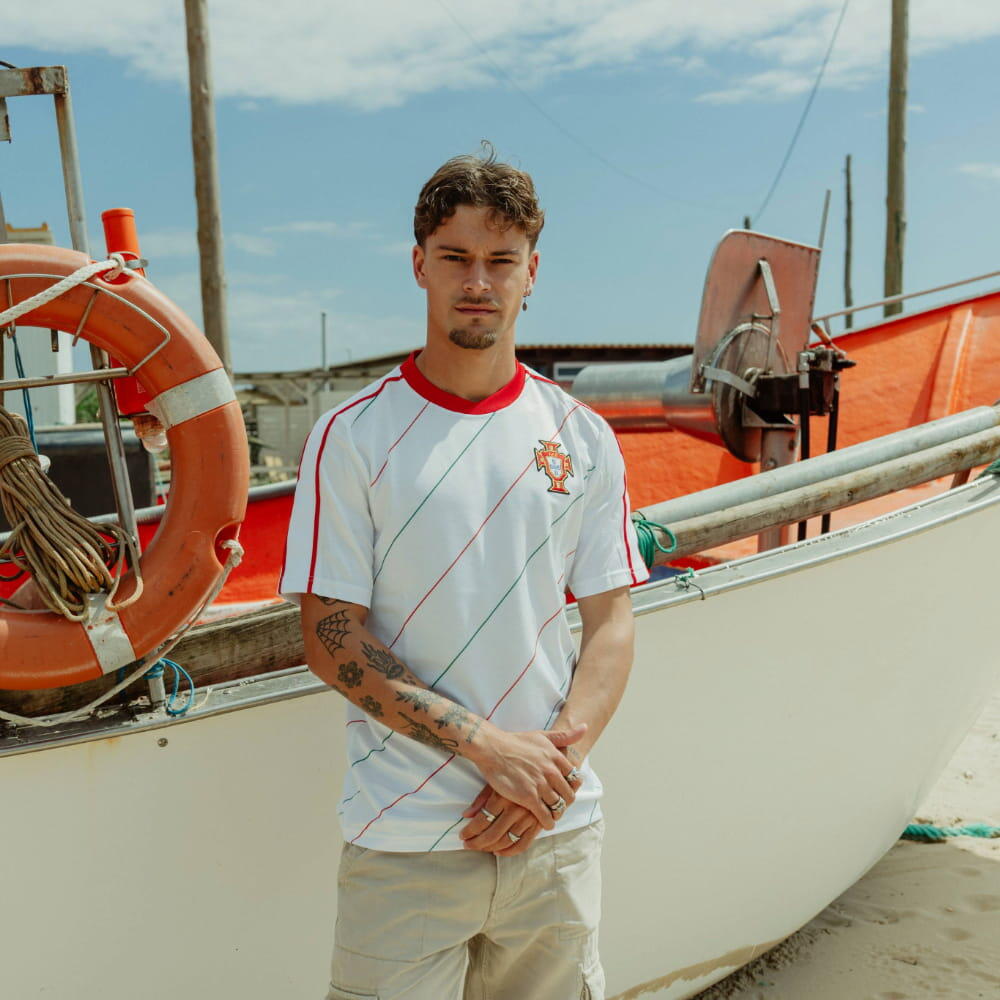 Portogallo 1984 - Maglia da calcio rétro da trasferta - Bianca – COPA Football 2/7