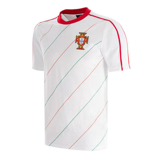Portugal 1984 - Camiseta de fútbol retro visitante - Blanca – COPA Football