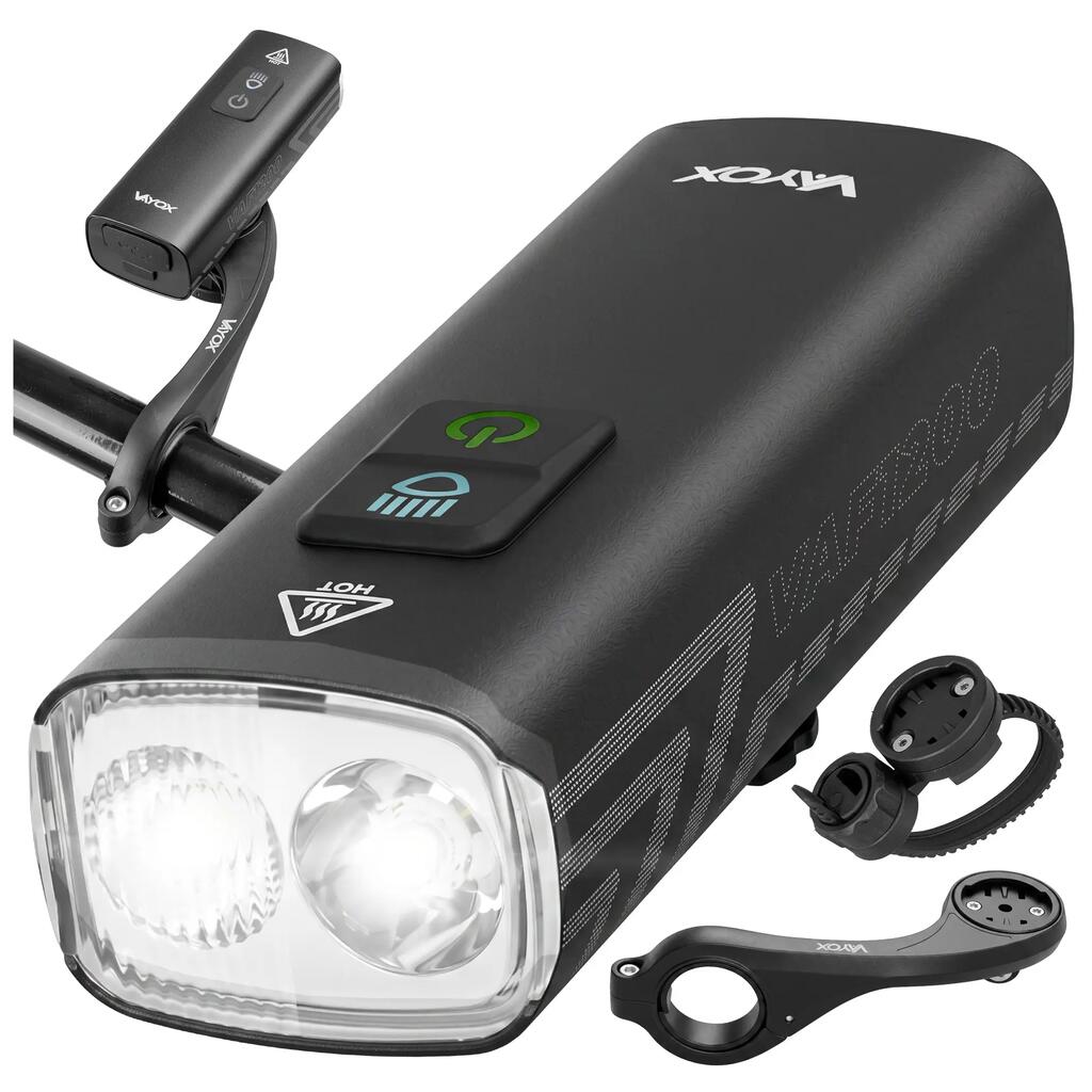 Лампа велосипедна предна със стойка за километраж Vayox VAF1200 1200lm USB-C