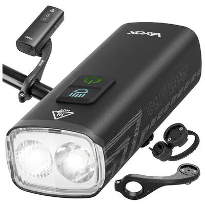 Luce anteriore per bicicletta con supporto per computer Vayox VAF1200 1200lm USB