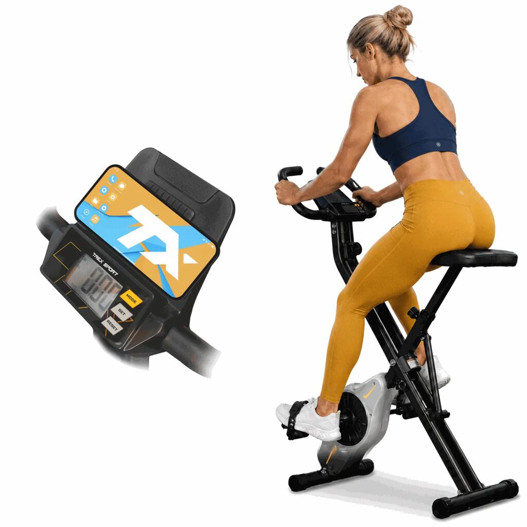 Сгъваем магнитен велоергометър X-Bike Trex Sport BRIZ TX-340XB, сив