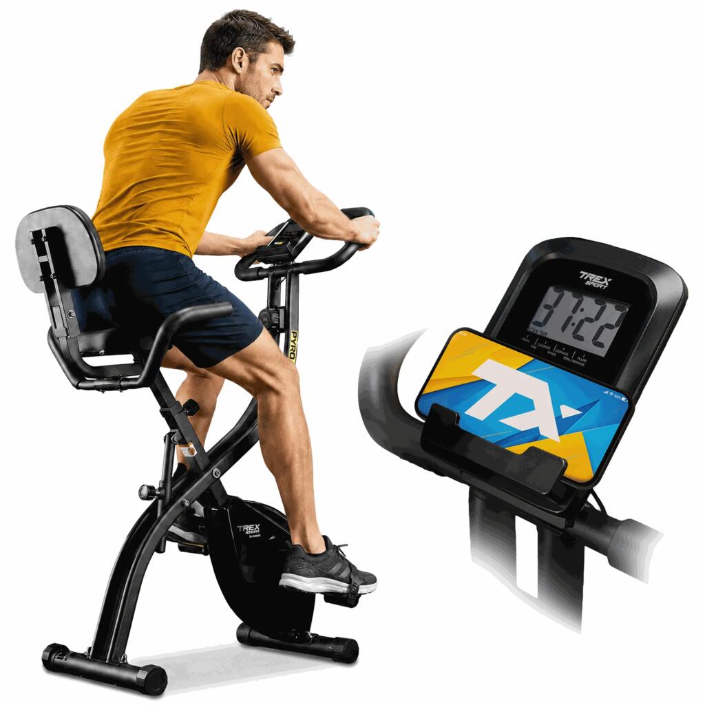 Сгъваем магнитен велоергометър X-Bike Trex Sport PYRO TX-360XB