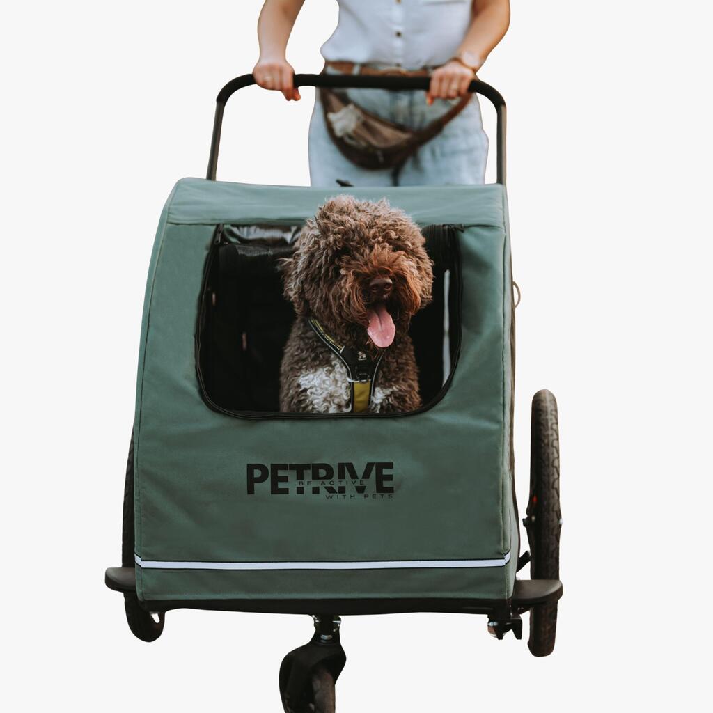 Bicycle trailer with stroller function for dogs PETRIVE up to 40 kg