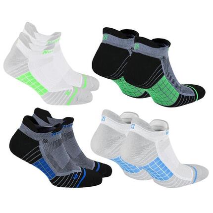 4pk Lage hardloopsokken, anti-blaar, zonedemping, ademend, antibacterieel