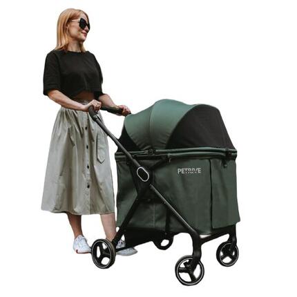 Actieve wandelwagen voor dieren verstelbaar B.RIDER, groen, tot 30 kg