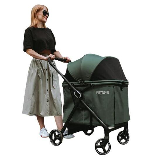 Actieve wandelwagen voor dieren verstelbaar B.RIDER, groen, tot 30 kg
