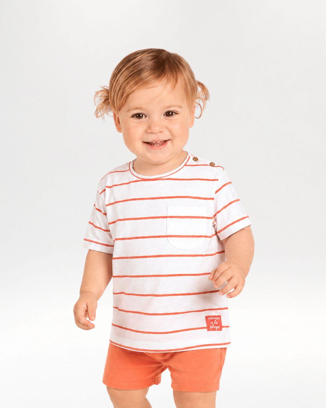 Camiseta infantil listrada 3/5