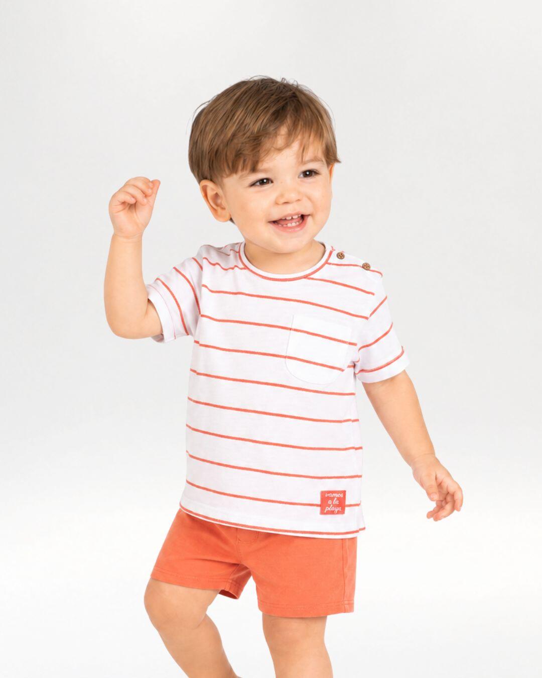 Camiseta infantil listrada 4/5
