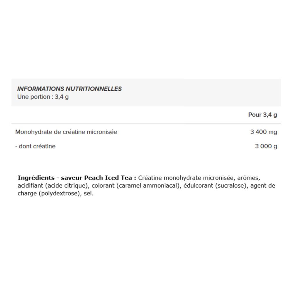 Créatine - 100% Creatine Monohydrate - Thé Glacé à la Pêche 300g 4/6