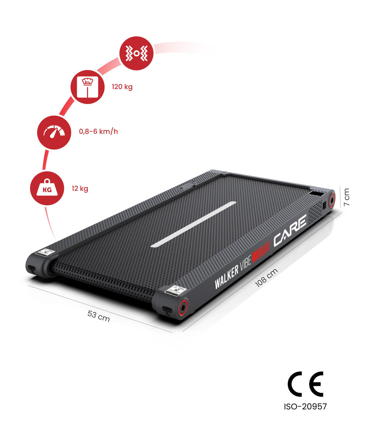 Tapis - CARE - WALKER VIBE - 6 km/h et vibrant 2/5