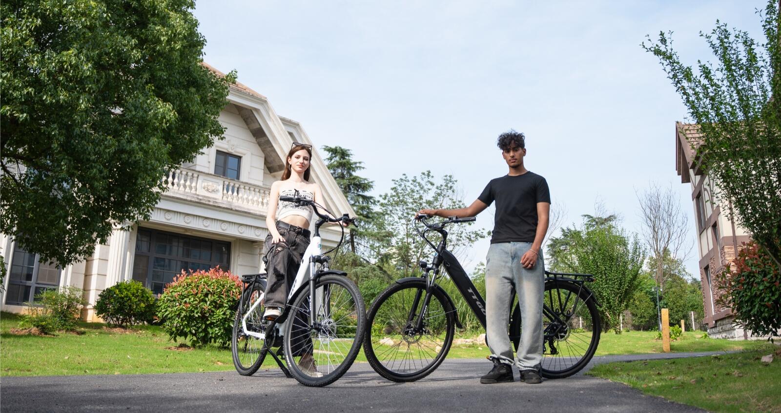 E-Bike entrada baja 28" 120km bicicleta eléctrica unisex negro 3/7